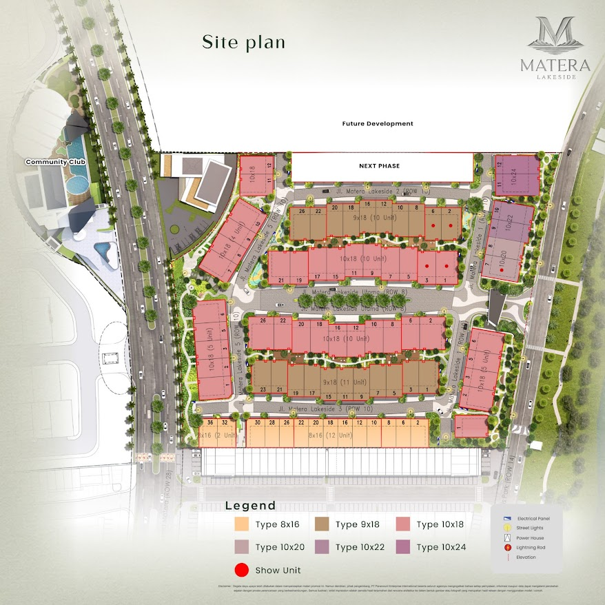siteplan matera lakeside